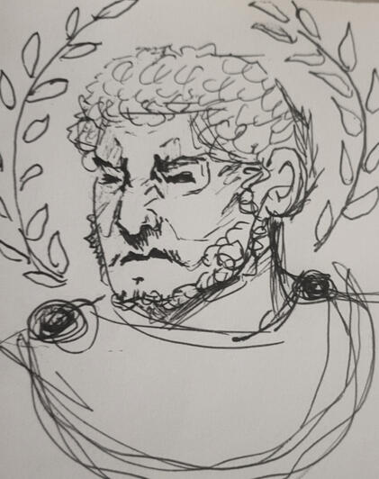 Caracalla series - ink test sketch